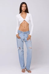 Sheveta Skylar Rib in White