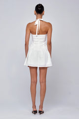 Sheveta Sutton Mini Dress in White Linen