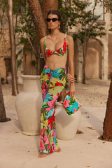 Sheveta Ziggy Mesh Skirt in Tropicana