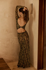 Sheveta Ziggy Mesh Skirt in Sorrento