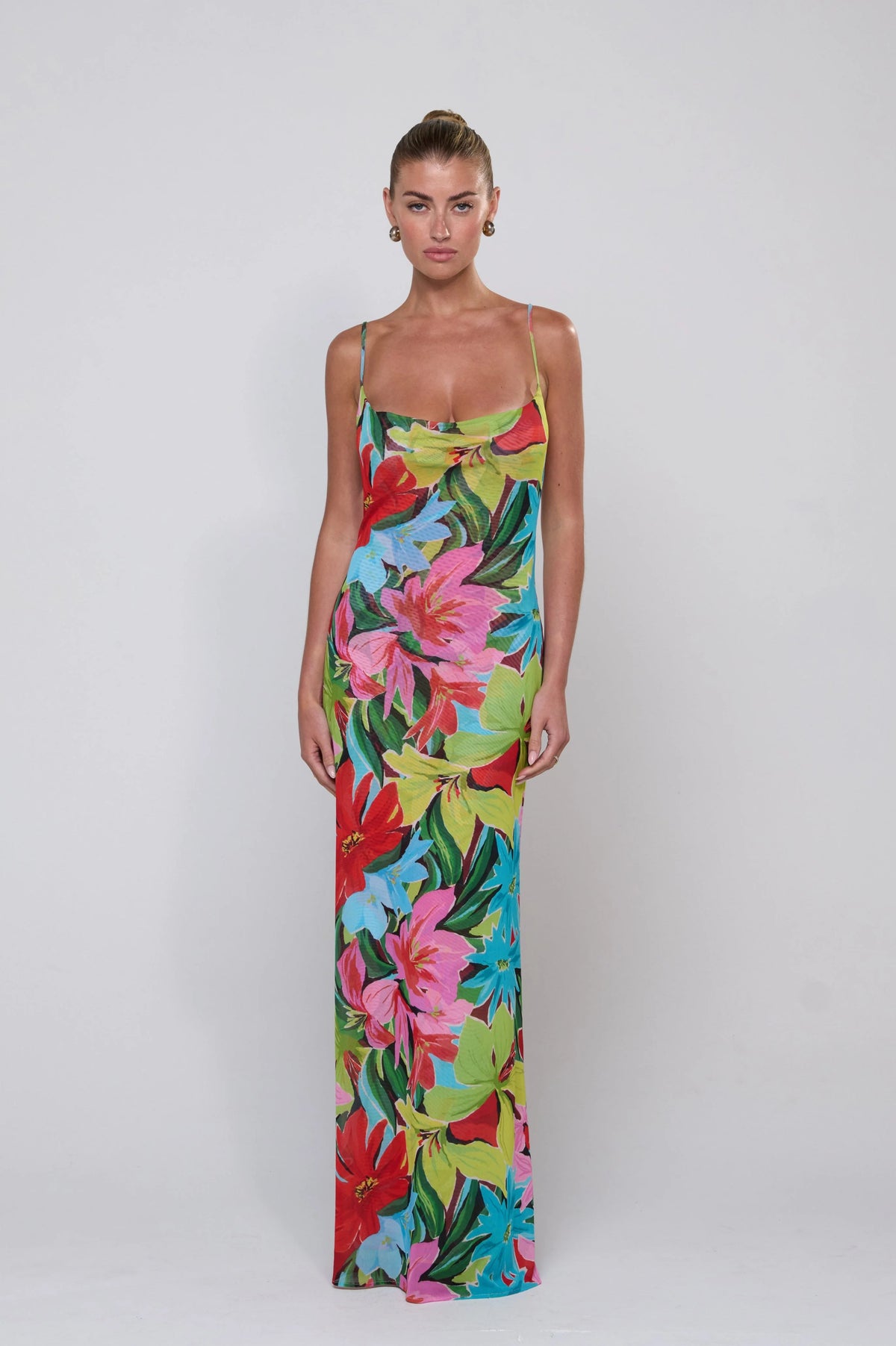 Sheveta Margot Mesh Maxi in Tropicana