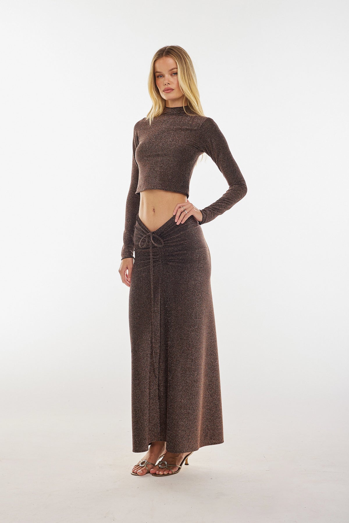 Sheveta Ziggy Skirt in Bronze
