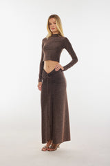 Sheveta Ziggy Skirt in Bronze