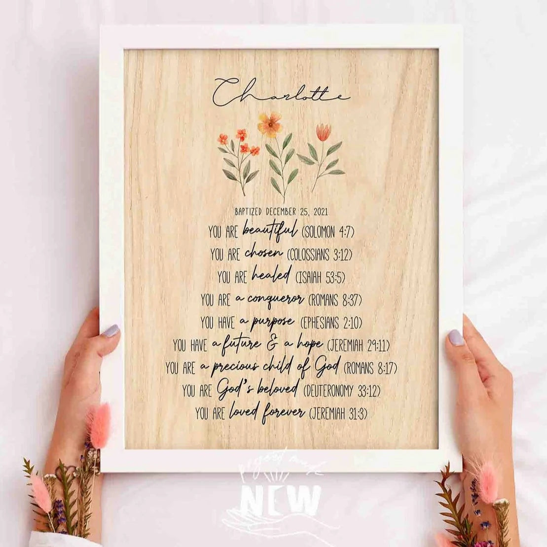 Floral Wood Background (You are)  - Custom Poster