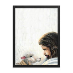 Good Shepherd (Psalm 91:4) - Framed Poster