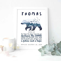 Bear (Jeremiah 29:11)  - Custom Poster