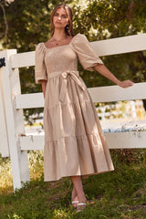 Sheveta Textured Midi Dress