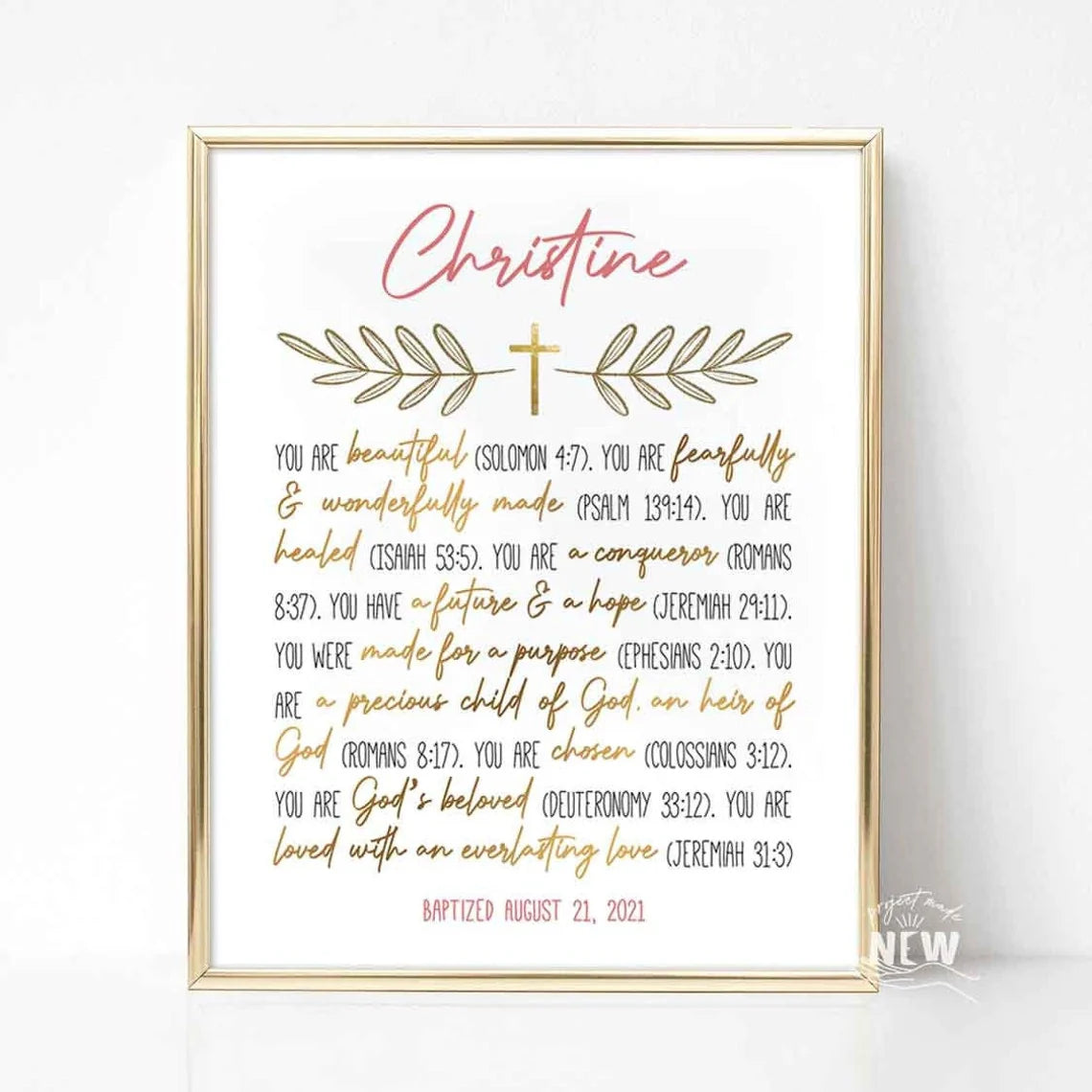 Gold Cross (You are)  - Custom Poster