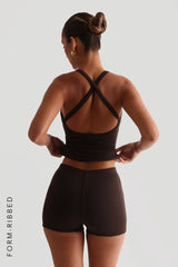 Sheveta Form-Ribbed 3" Shorts - Terra