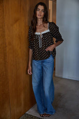 Sheveta Polka Dot Top