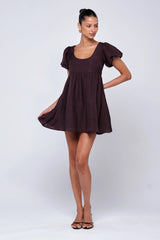 Sheveta Shay Mini in Brown Linen