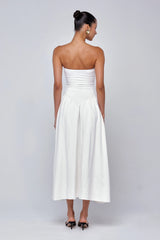 Sheveta Mackenzie Dress in White Linen