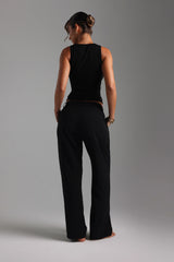 Sheveta The Modern Straight Leg Trousers - Black
