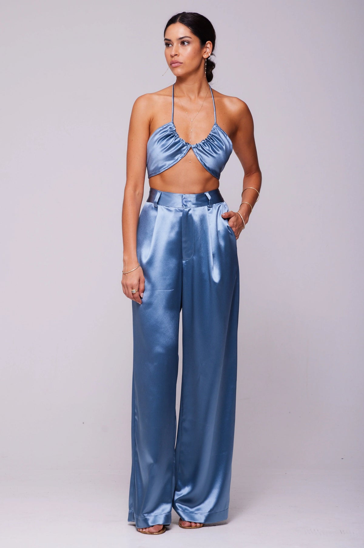 Sheveta Bowie Top in Slate
