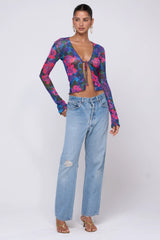 Sheveta Aliyah Mesh Top in Lanai