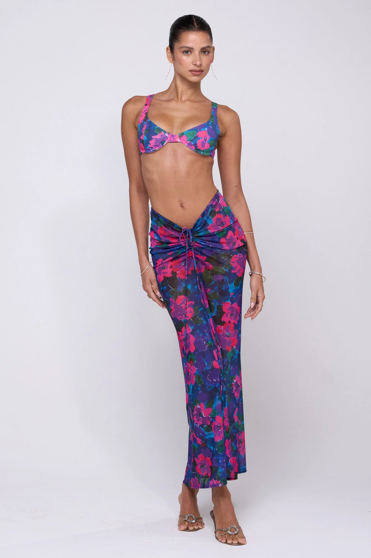 Sheveta Ziggy Mesh Skirt in Lanai