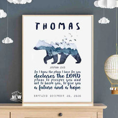 Bear (Jeremiah 29:11)  - Custom Poster