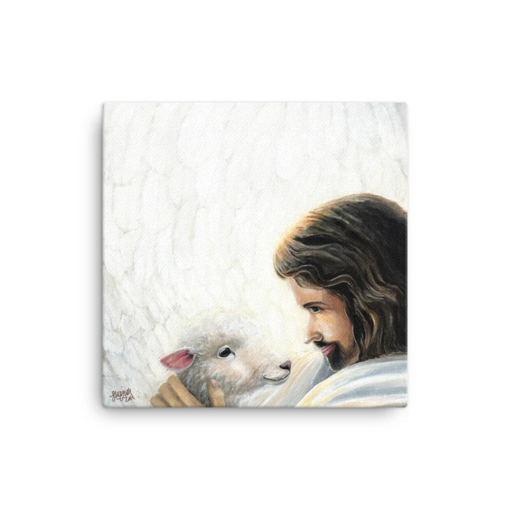 Good Shepherd (Psalm 91:4) - Canvas (square)