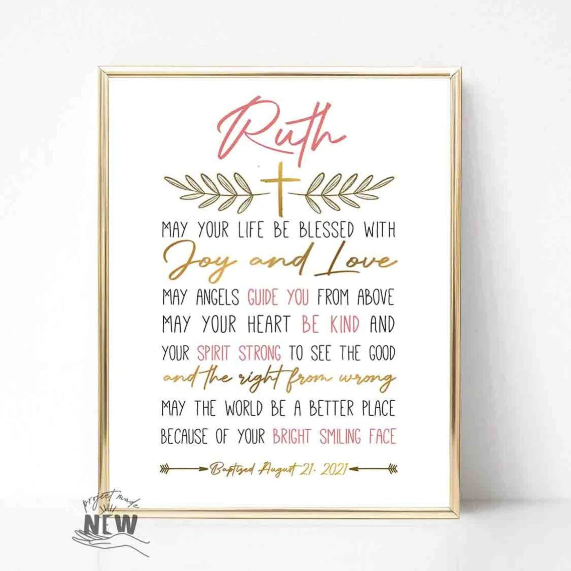 Gold Cross (May Your Life)  - Custom Poster