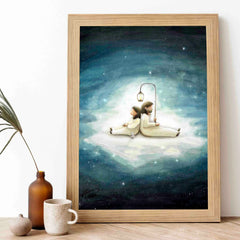 Lean Back (Psalm 4:8) - Poster