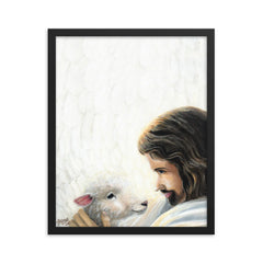 Good Shepherd (Psalm 91:4) - Framed Poster