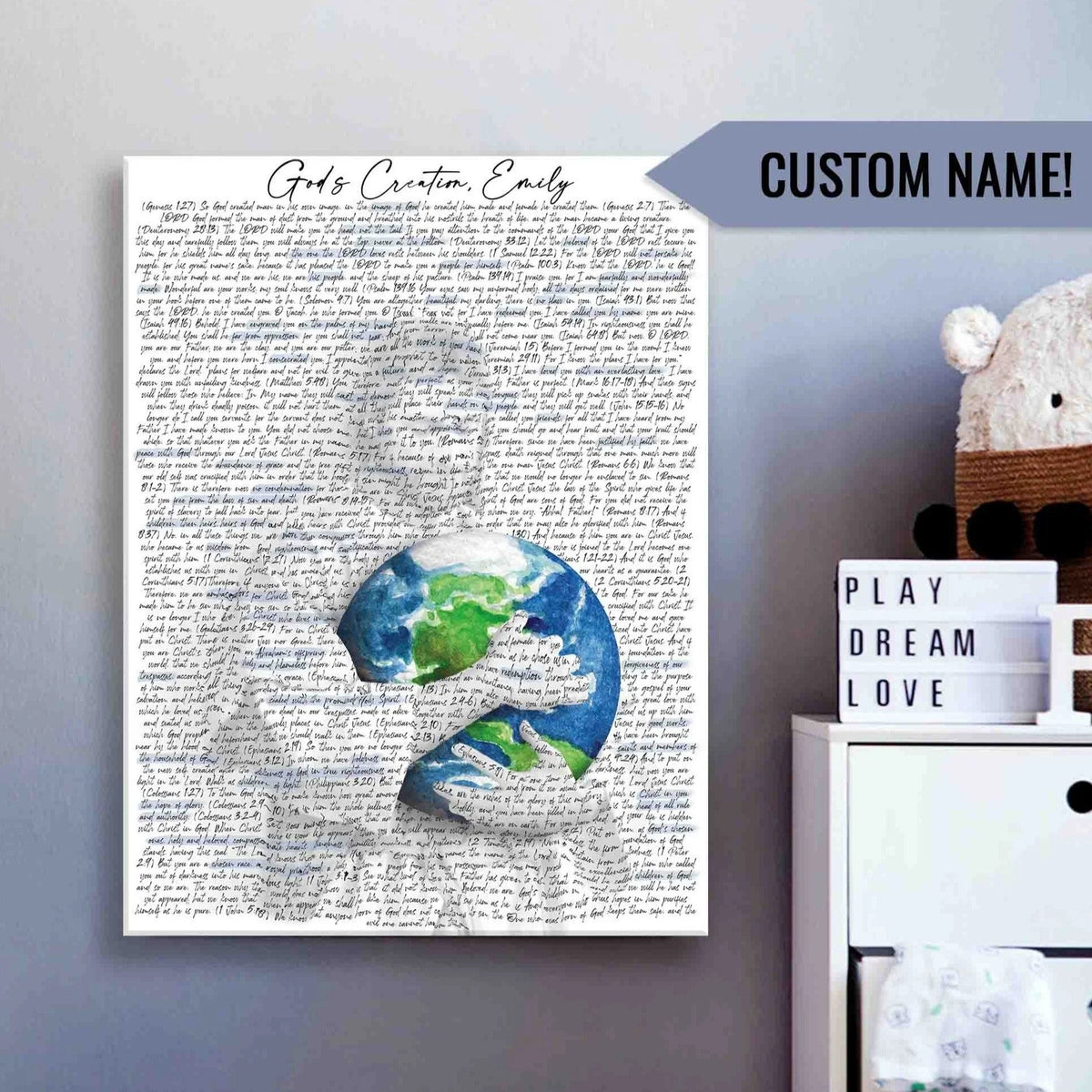 70 Bible Verses on Identity God's Creation - Personalized Canvas