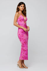 Sheveta Sophia Midi in Azalea