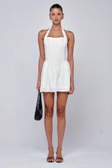 Sheveta Sutton Mini Dress in White Linen
