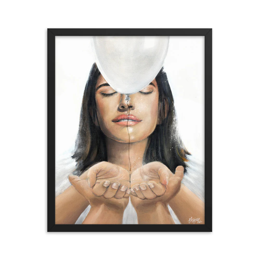 Let go (Psalm 55:22) - Framed poster