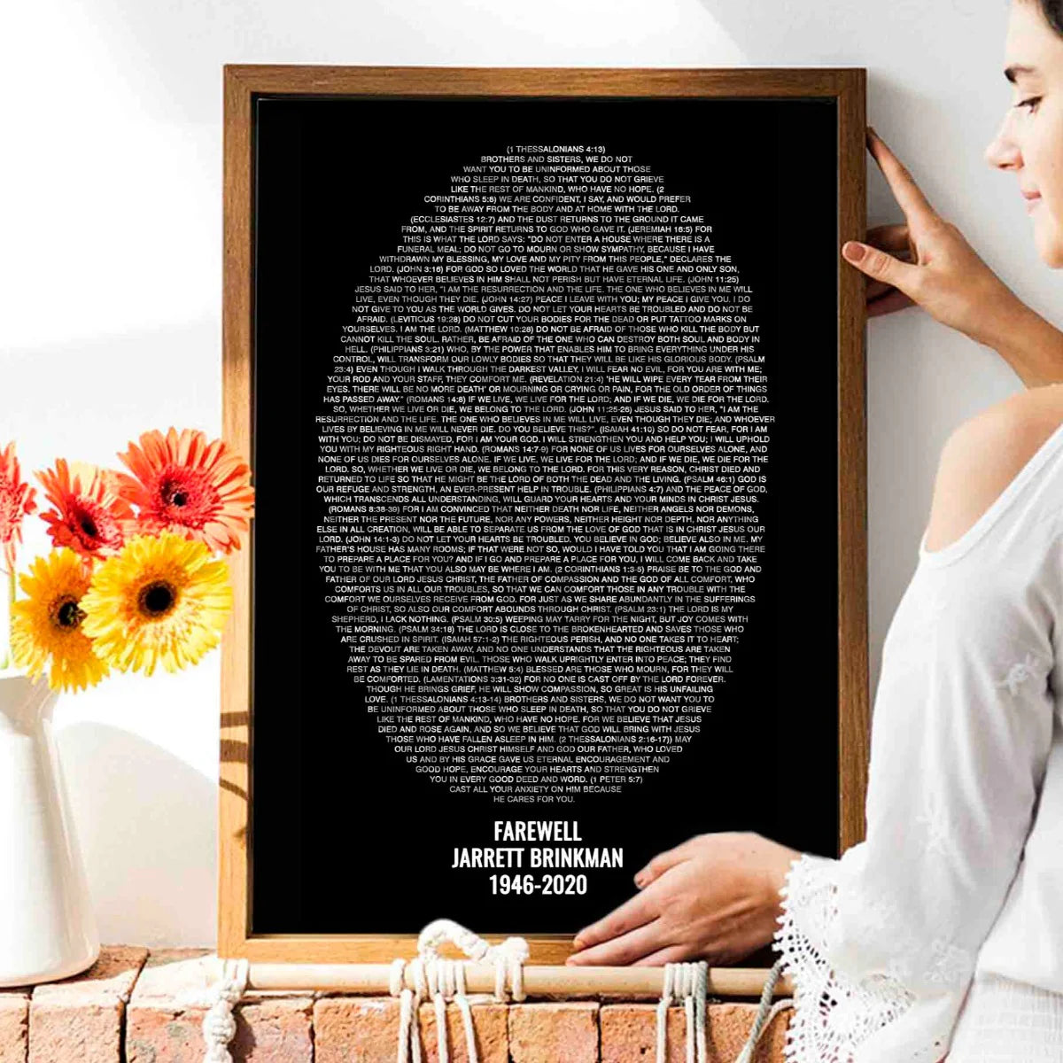 Custom Fingerprint 40 Memorial Bible Verses