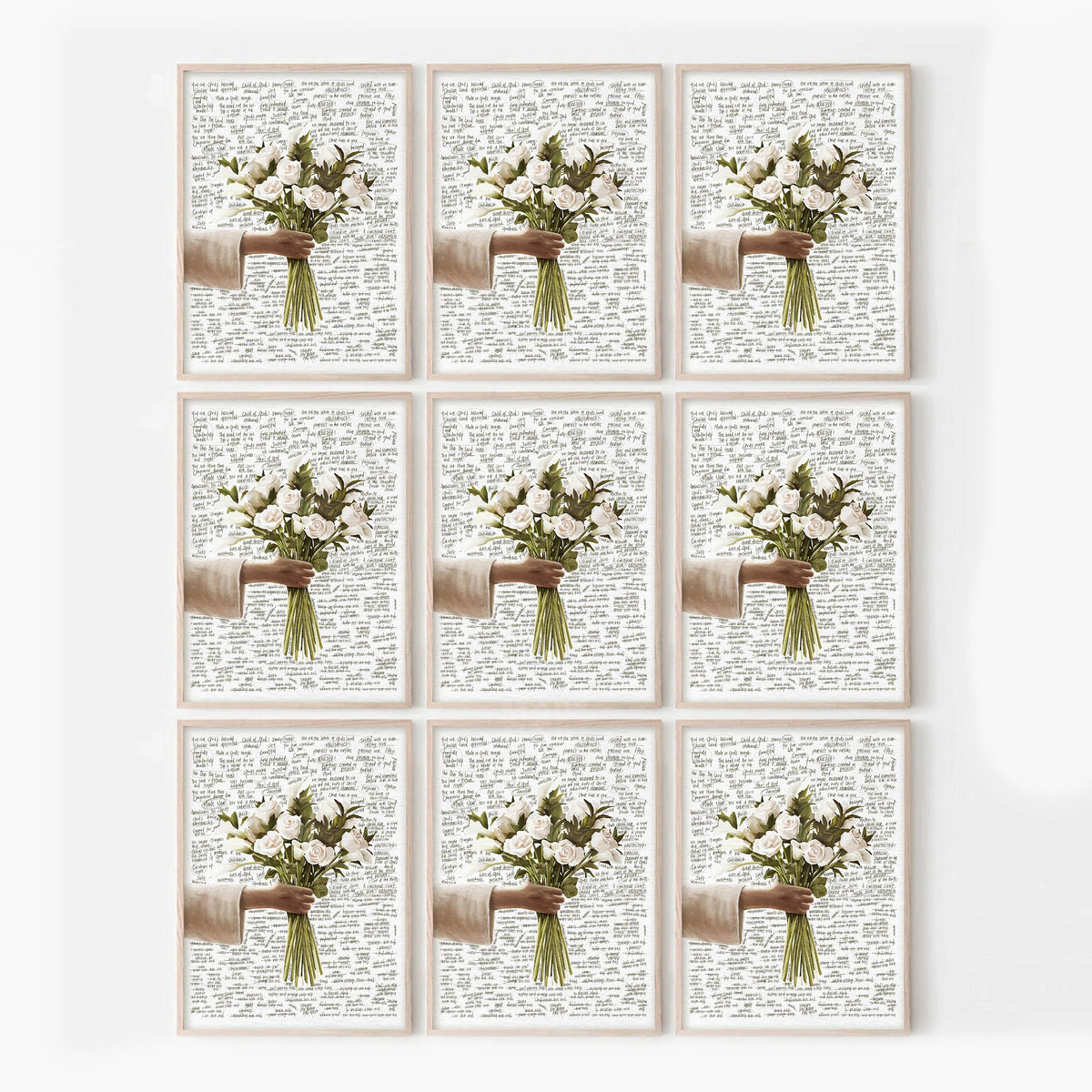 Set of 9 God's Bouquet - Print