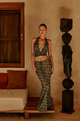 Sheveta Ziggy Mesh Skirt in Puma