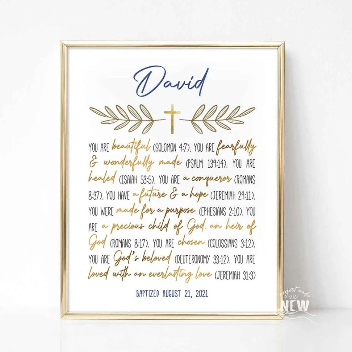 Gold Cross (You are)  - Custom Poster