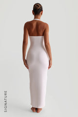 Sheveta The Halter Maxi Dress - White