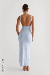 Sheveta The Drop-Back Maxi Dress - Celeste