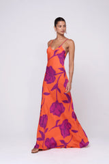 Sheveta Rose Dress in Mandarin