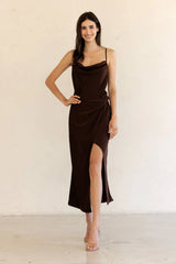 Sheveta SATIN MIDI DRESS