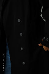 Sheveta The Arden Midi Trench Coat - Black