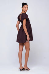 Sheveta Shay Mini in Brown Linen