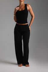 Sheveta The Modern Straight Leg Trousers - Black