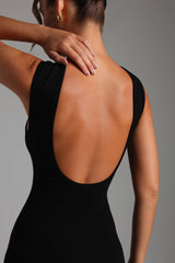 Sheveta True Boat Neck Maxi Dress - Black