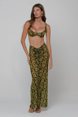 Sheveta Ziggy Mesh Skirt in Sorrento