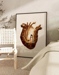 Kintsugi Heart - Framed Print