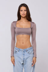 Sheveta Emily Knit Top Taupe
