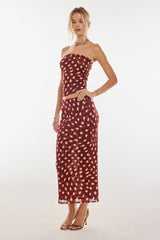 Sheveta Bonnie Mesh Top in Spice