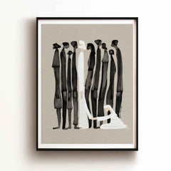 Woman Touches Jesus v2 (Black) - Digital Download