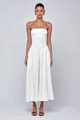 Sheveta Mackenzie Dress in White Linen