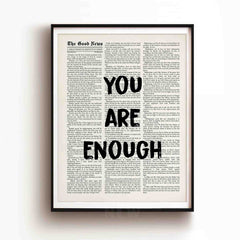 You are Enough - Framed Print