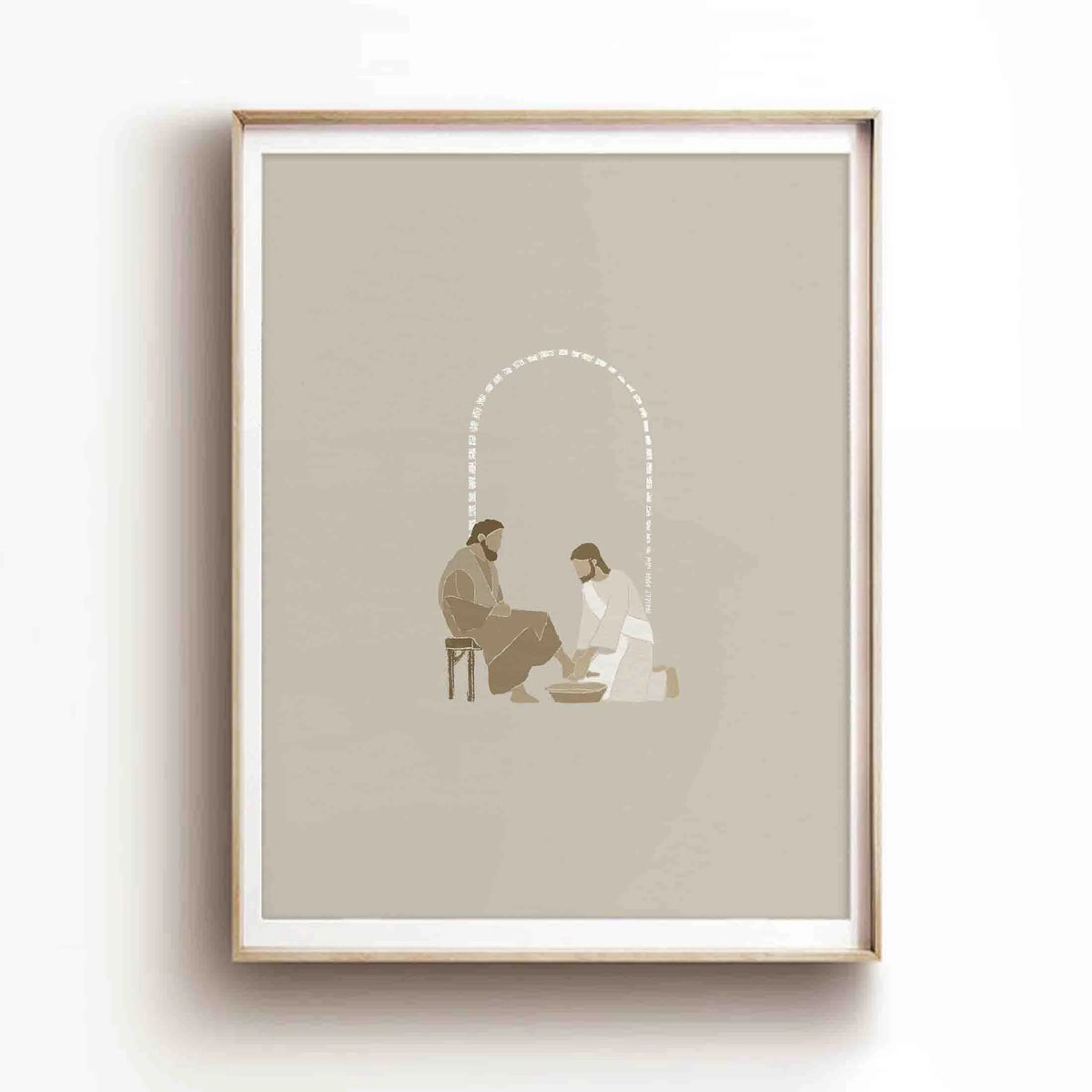 Jesus Washing Feet (Colors) - Digital Download