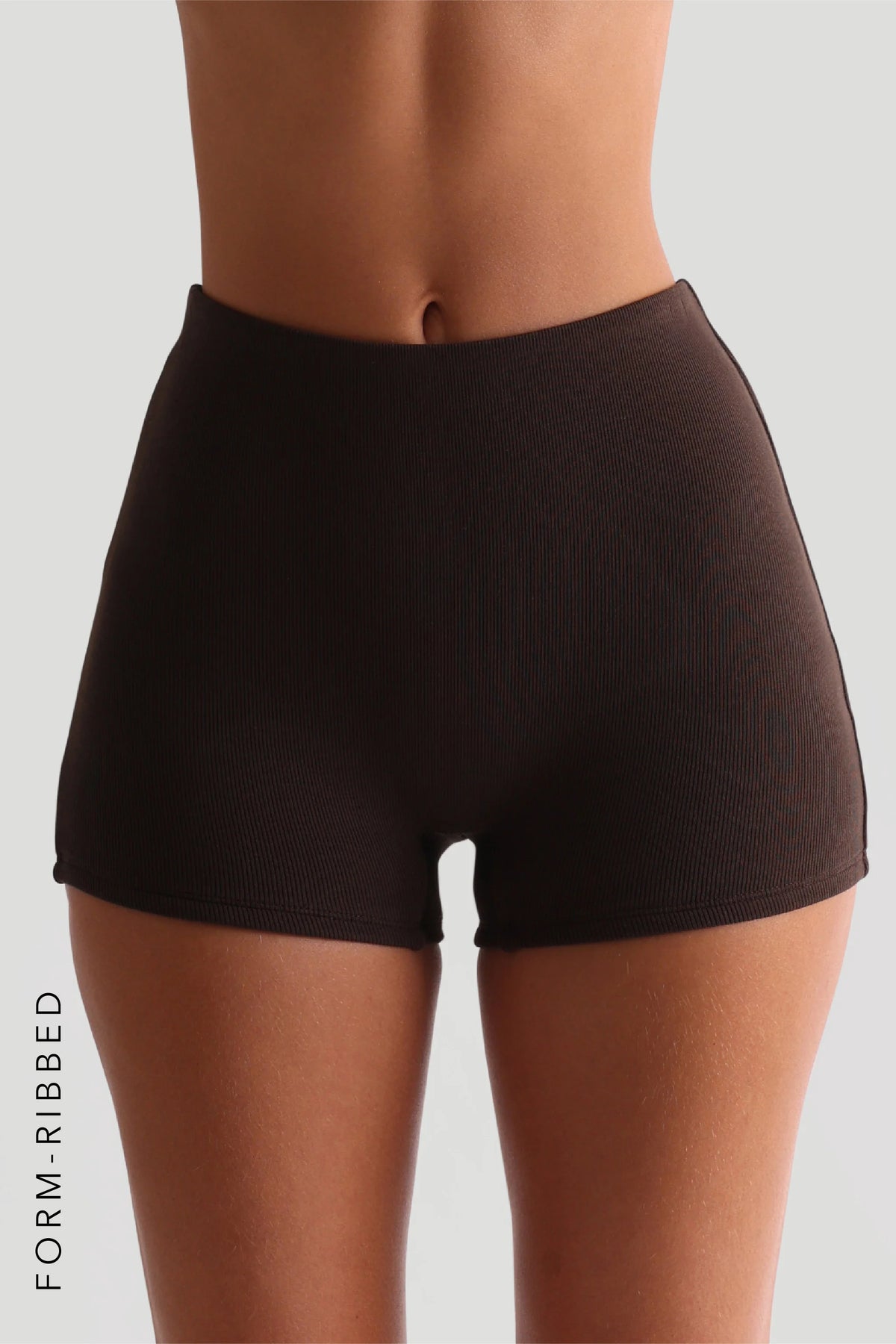 Sheveta Form-Ribbed 3" Shorts - Terra